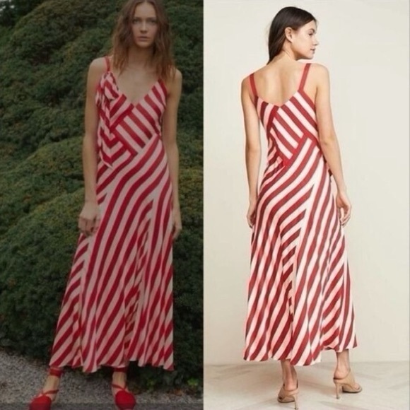 Jill Stuart Dresses & Skirts - Striped Maxi Dress in Hibiscus & Sand JILL JILL STUART